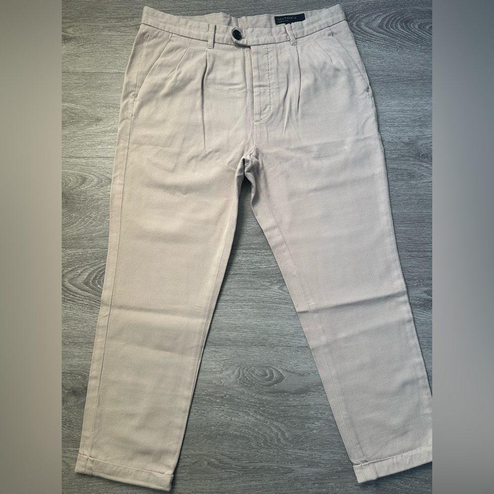 All Saints Men's Tan Chinos